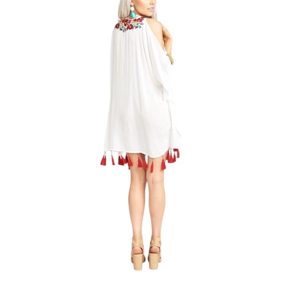 Show Me Your Mumu Jaden Tunic Embroidery Open Shoulder  dress - Picture 4 of 13